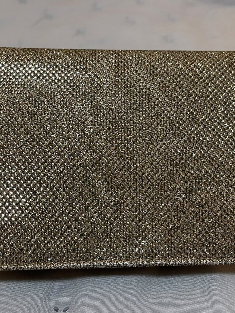 NWOT bareMinerals Gold Glitter Travel Makeup Organizer Bag - Picture 2 of 9